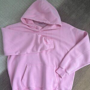 A&F Men's Essential Popover Hoodie in bubblegum pink - color no longer sold